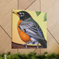 "Glamorous American Robins" - Canvas