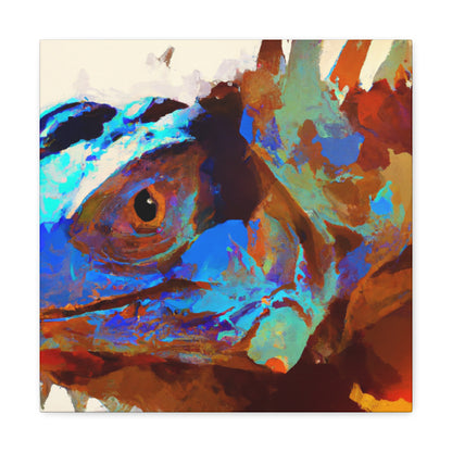 Iguanas at Sunset. - Canvas