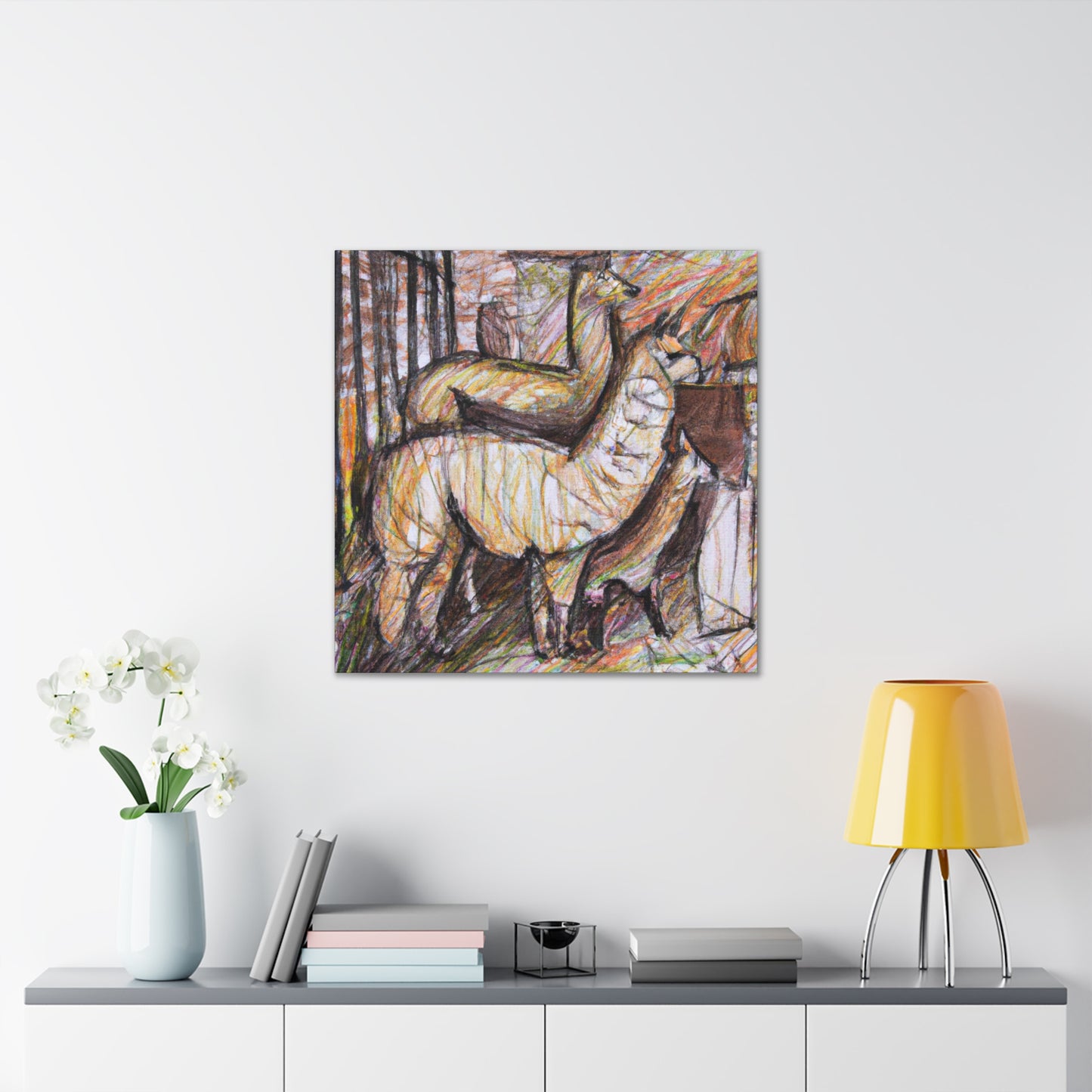 "Alpaca in the City" - Canvas