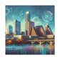 "Vibrant Austin Streets" - Canvas