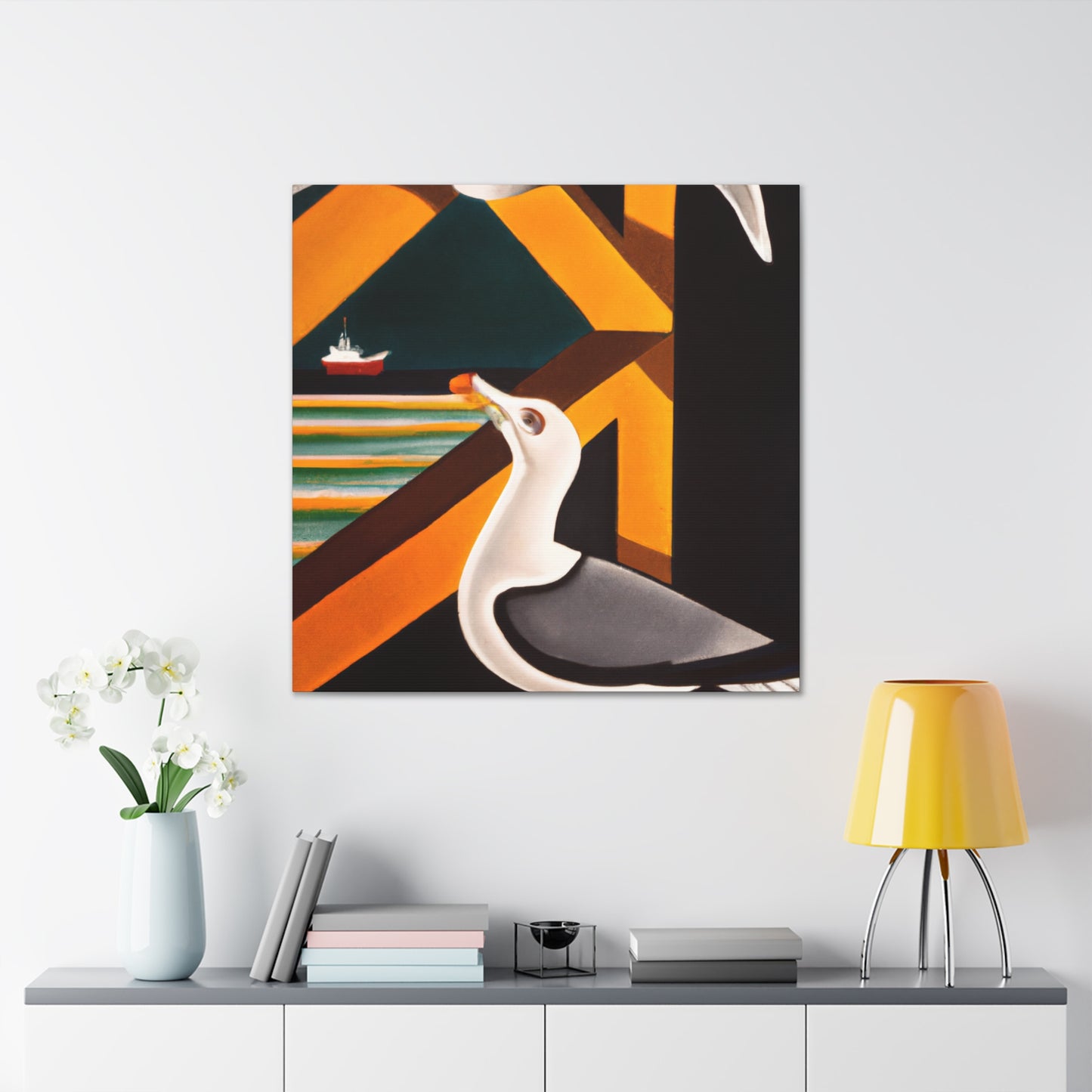 "Seagull on the Shore" - Canvas