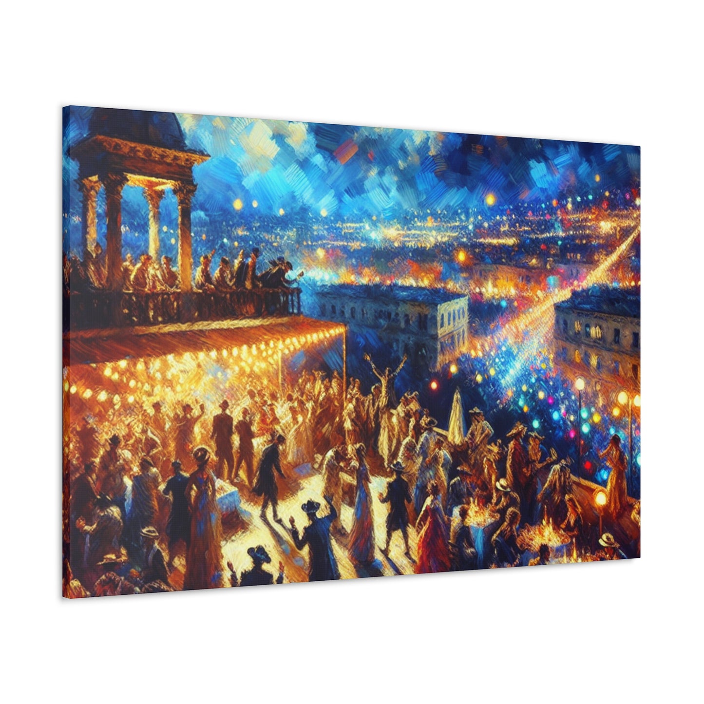 "Extravagant Rooftop Revelry" - Canvas