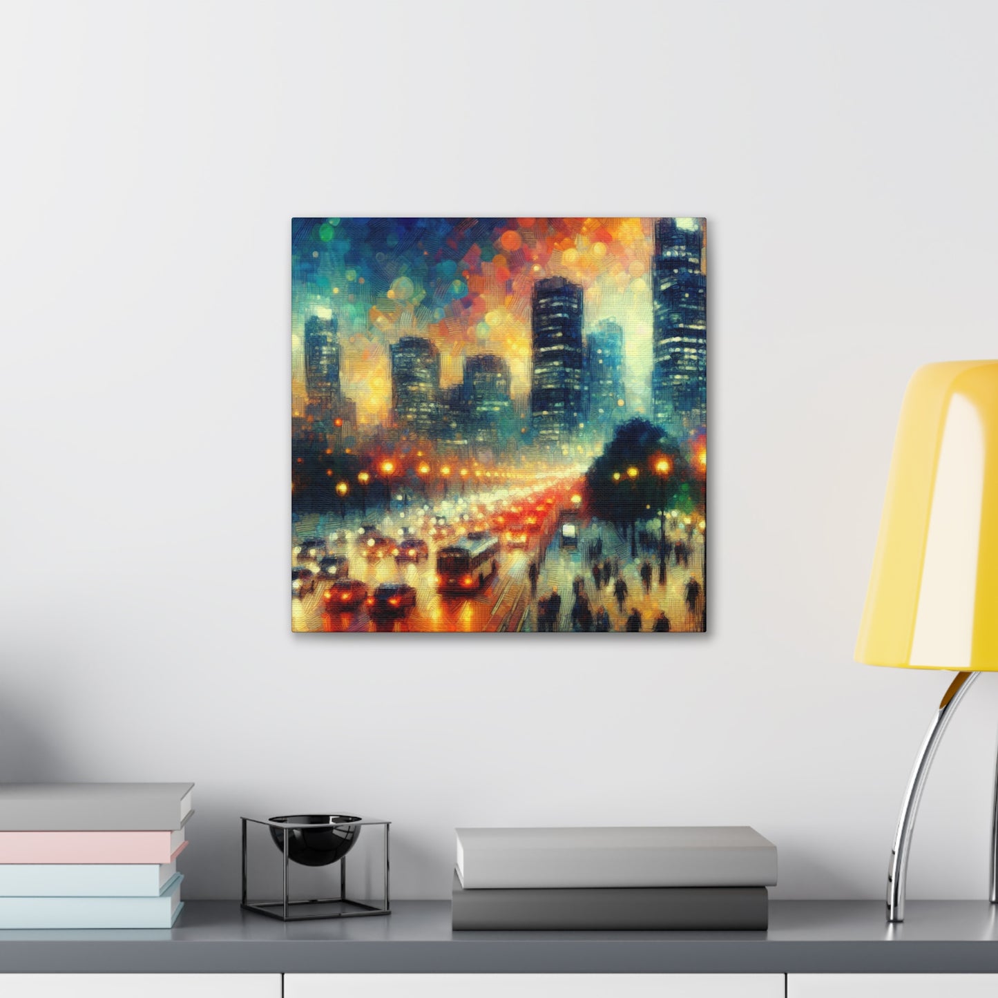 Nighttime Urban Symphony - Canvas