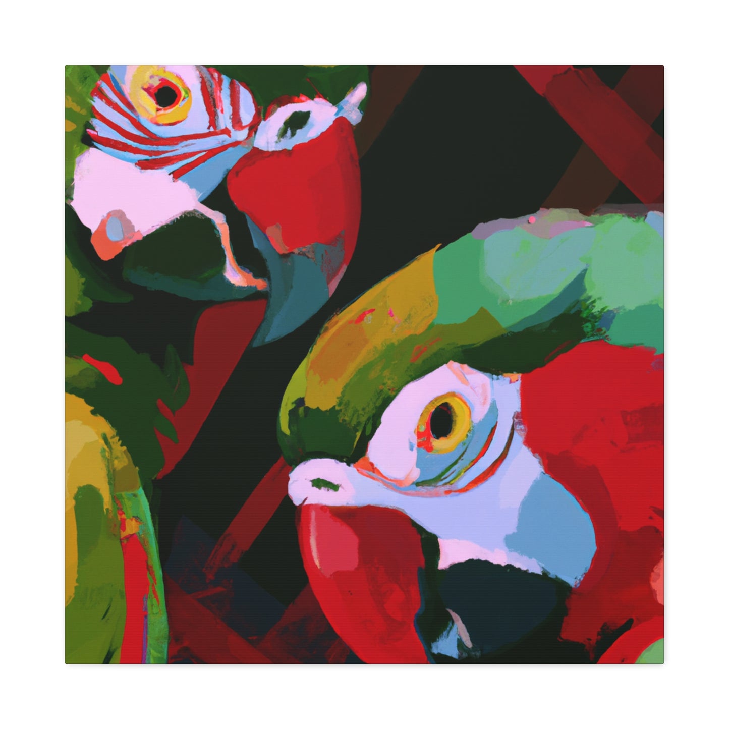 "Amazon Parrot Euphoria" - Canvas