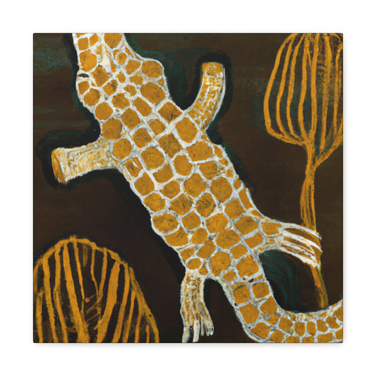 "Crocodilian Reflection After" - Canvas