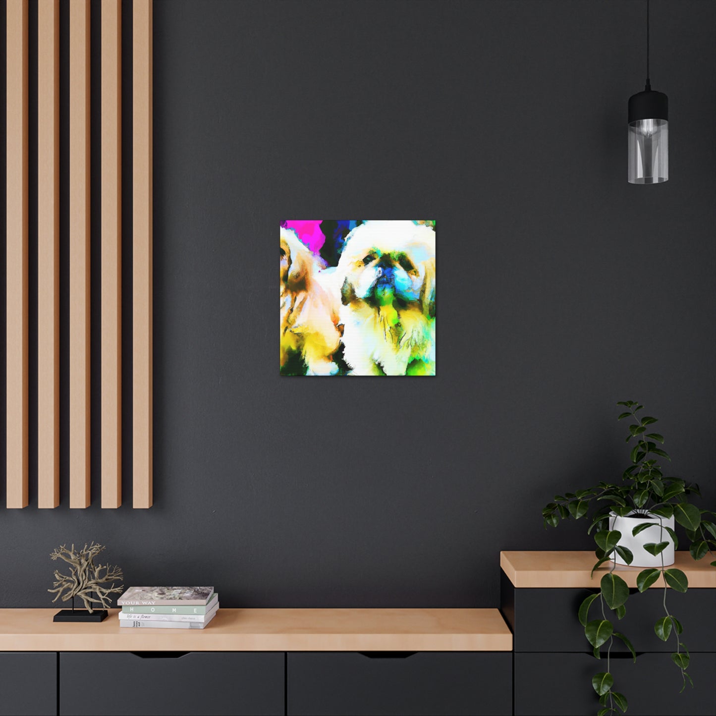 "Pekingese at Play" - Canvas