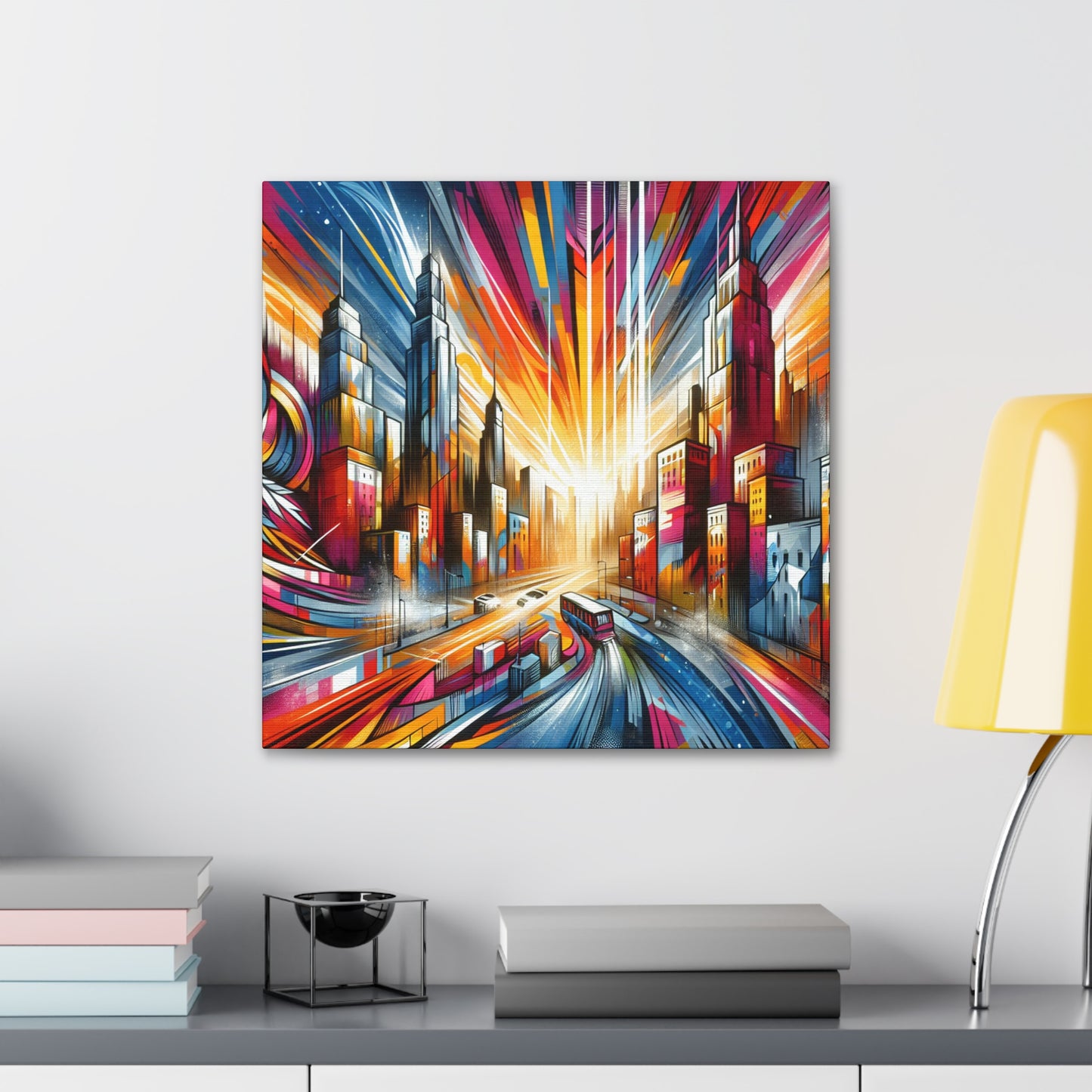 Whispers of Urban Embrace - Canvas