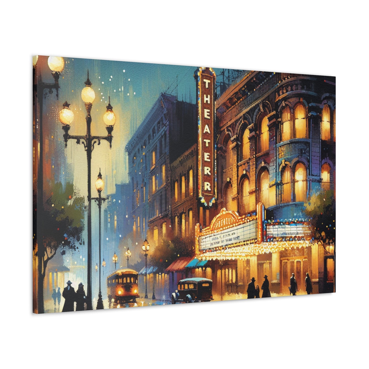 City of Theatrical Shadows - Canvas