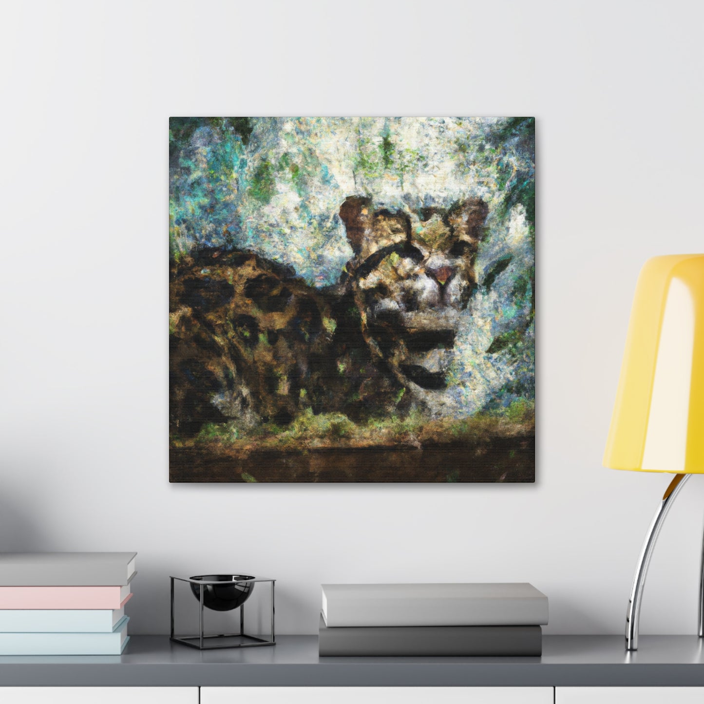 Lone Clouded Leopard - Canvas