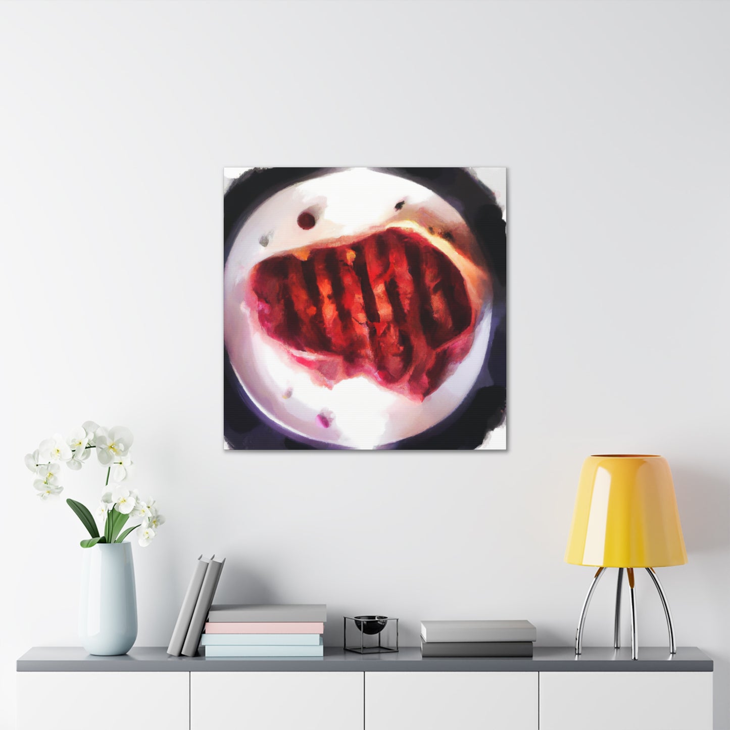 "Steak Supper Still Life" - Canvas