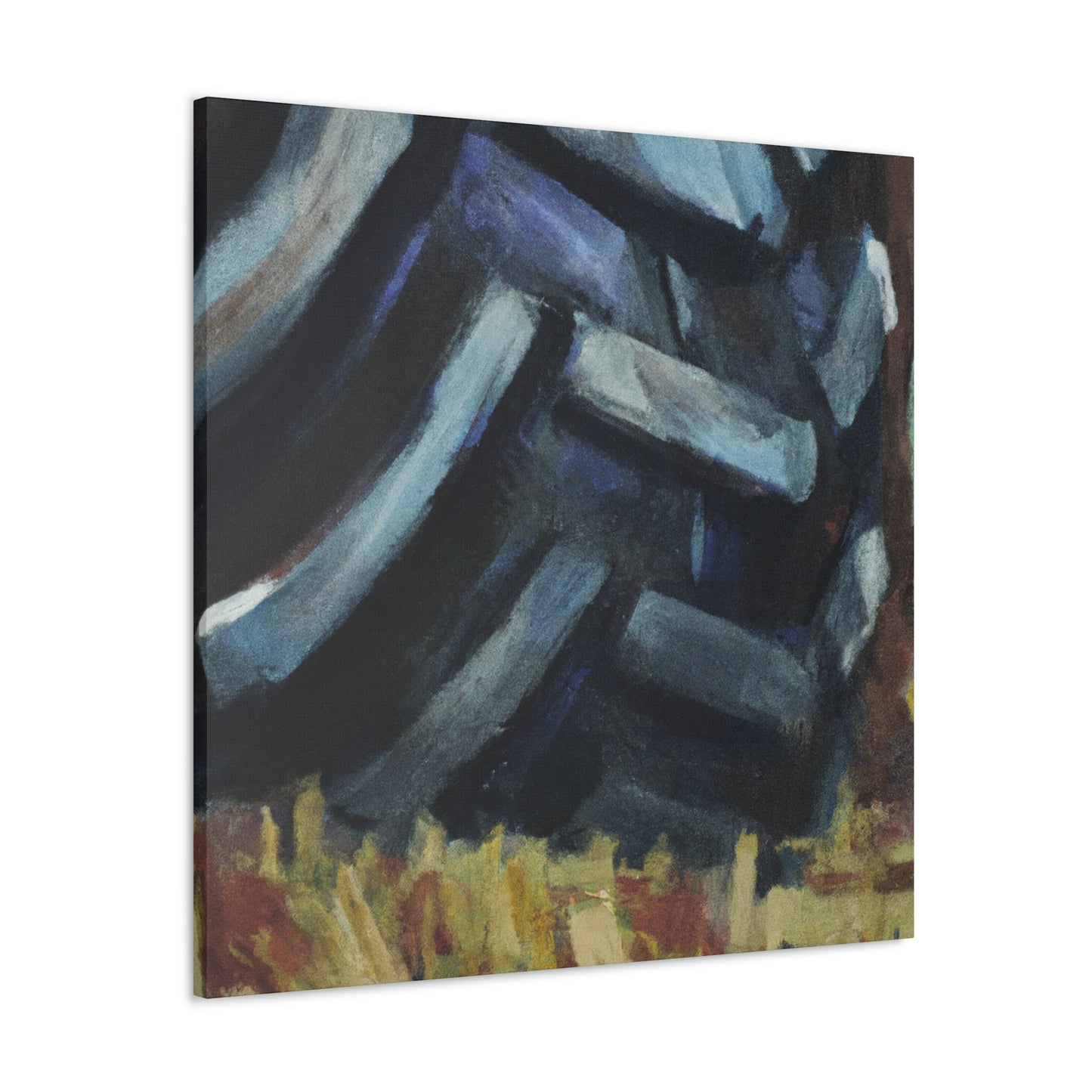 "Tractor Tire Impressionism" - Canvas