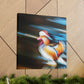 "Mandarin Ducks in Deco" - Canvas