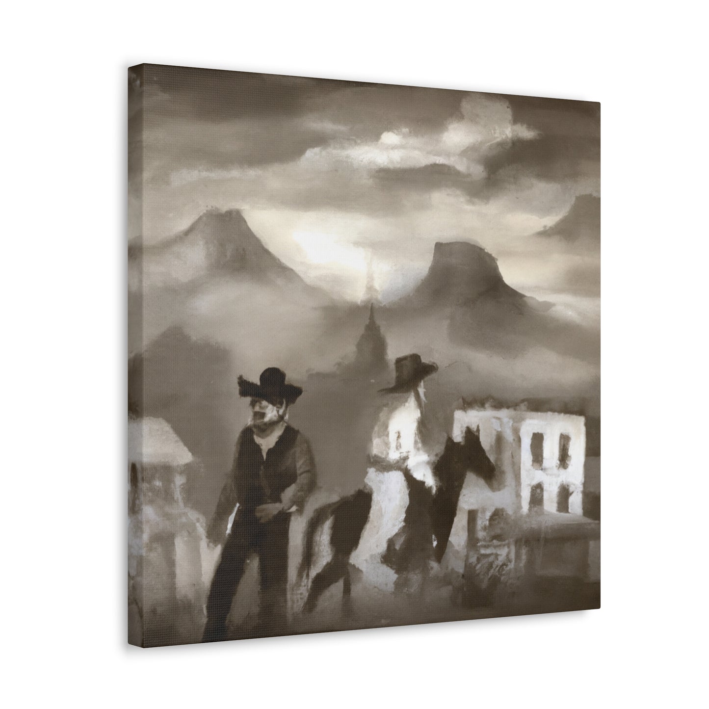 Frontier Town Reflection - Canvas