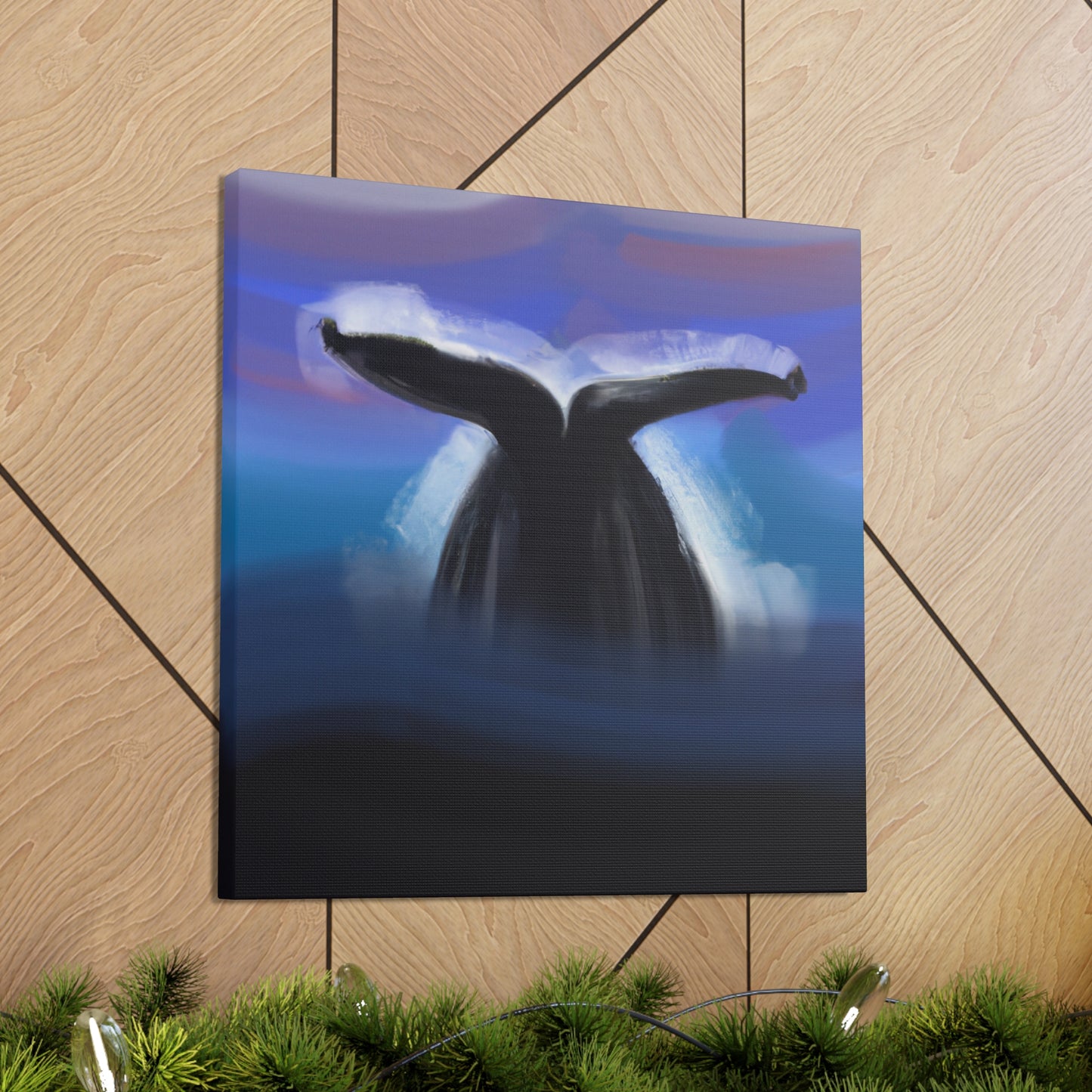 "Humpback Surprise Abstraction" - Canvas