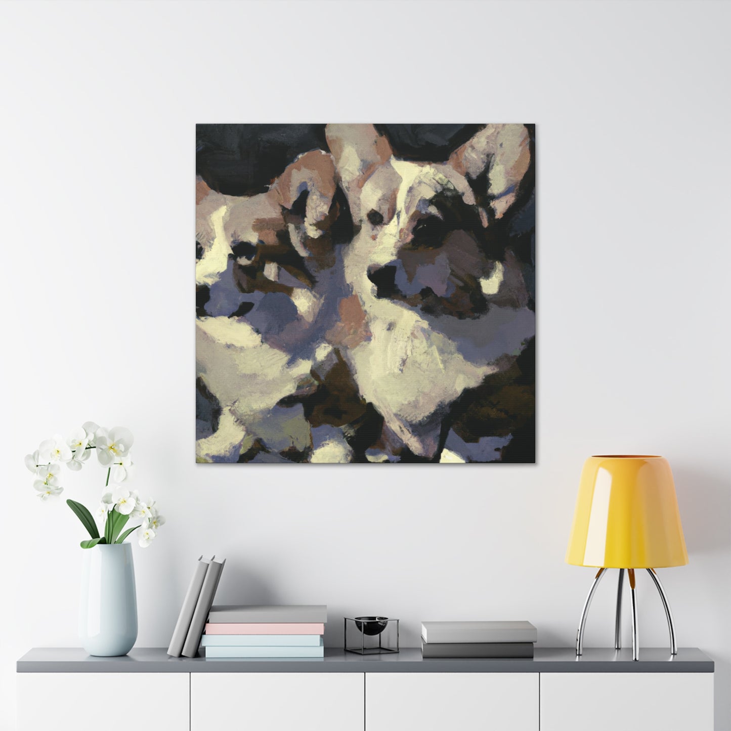 "Corgi in Expressionism" - Canvas