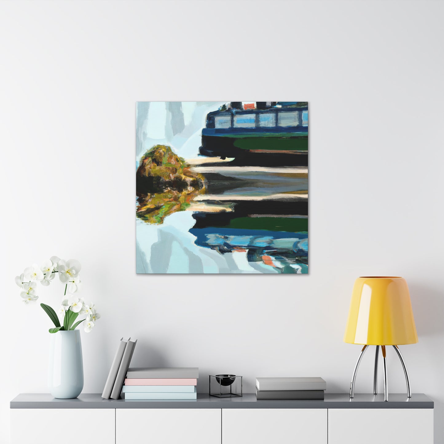 " Pontoon Moonlit Serenade" - Canvas