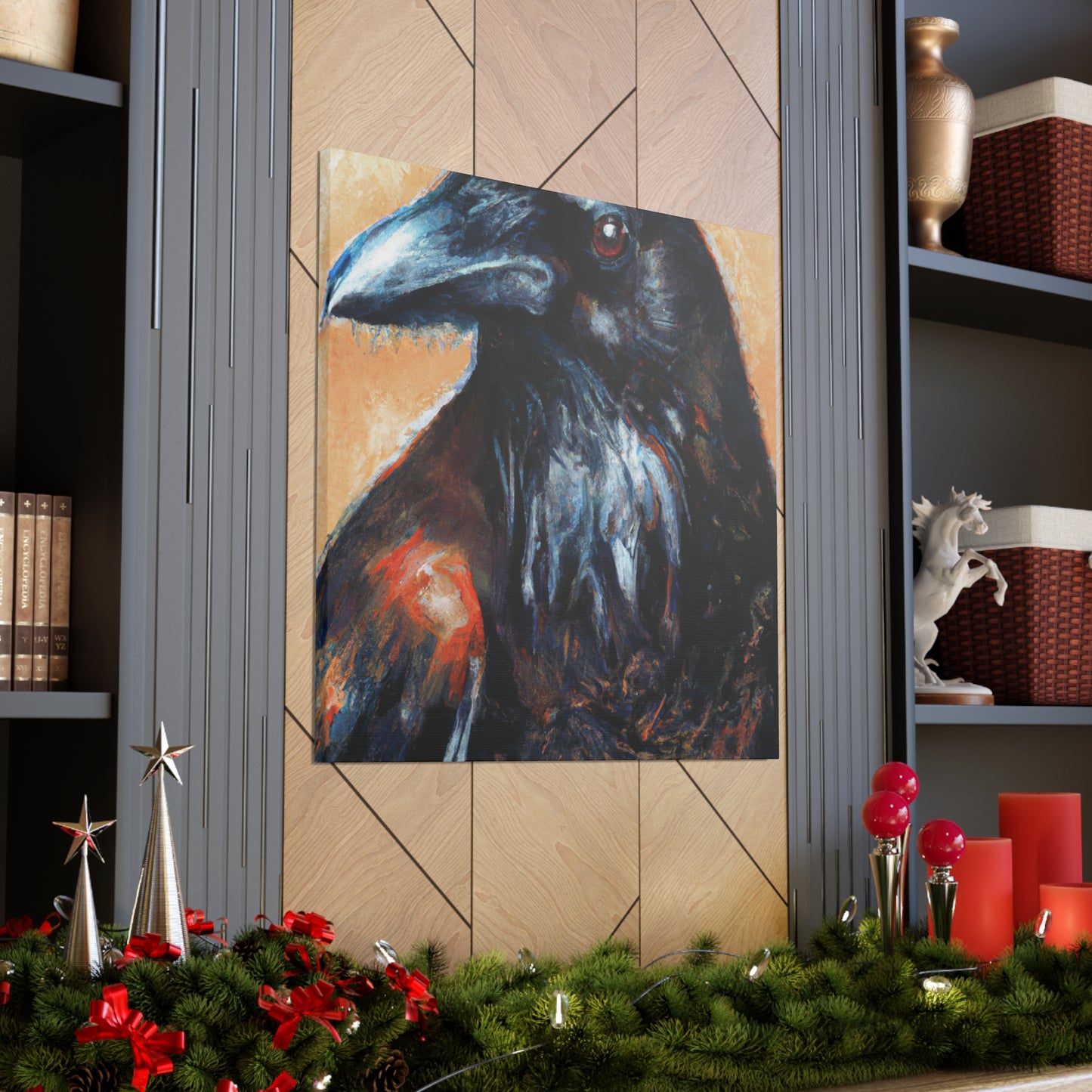 American Crow Realism. - Canvas