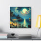 Enigmatic Lunar Revelry - Canvas