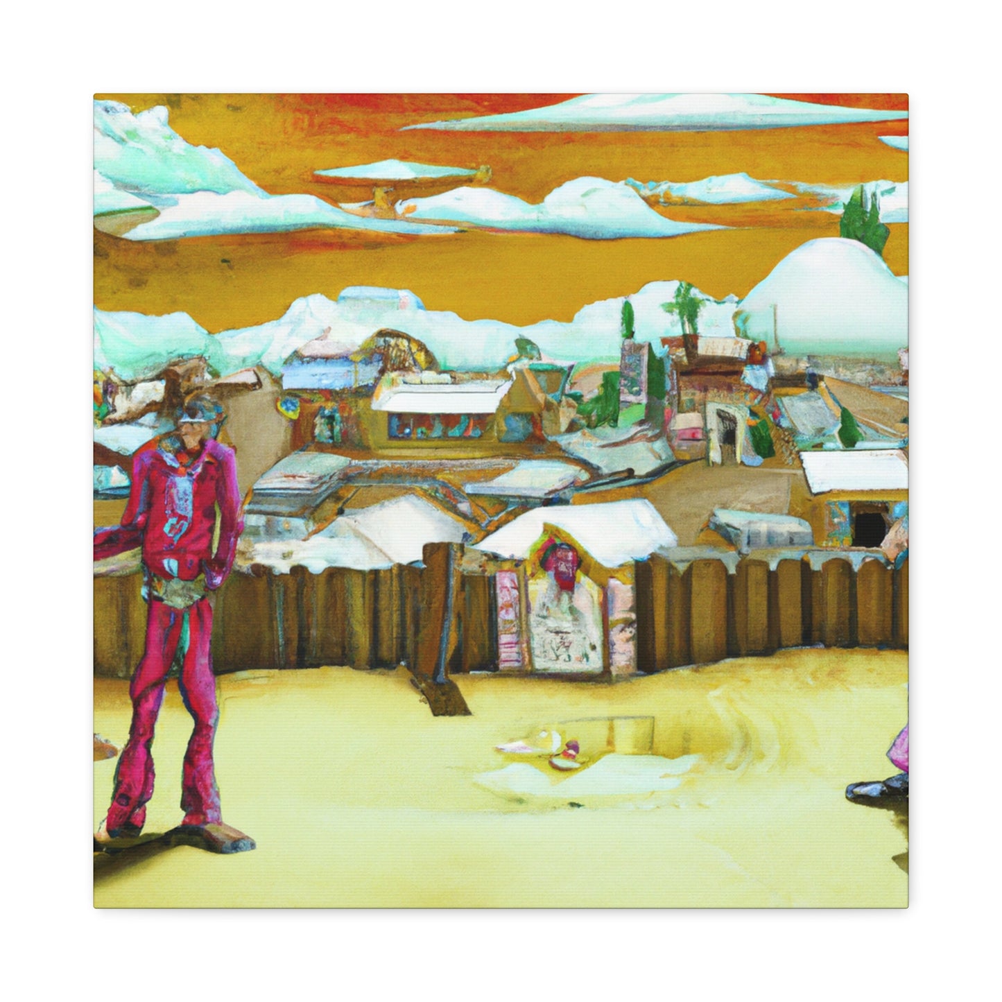 "Frontier Town Dreamscape" - Canvas