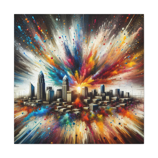 "Vibrant Urban Symphony" - Canvas