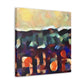 "Mountain Impressionism Scene" - Canvas