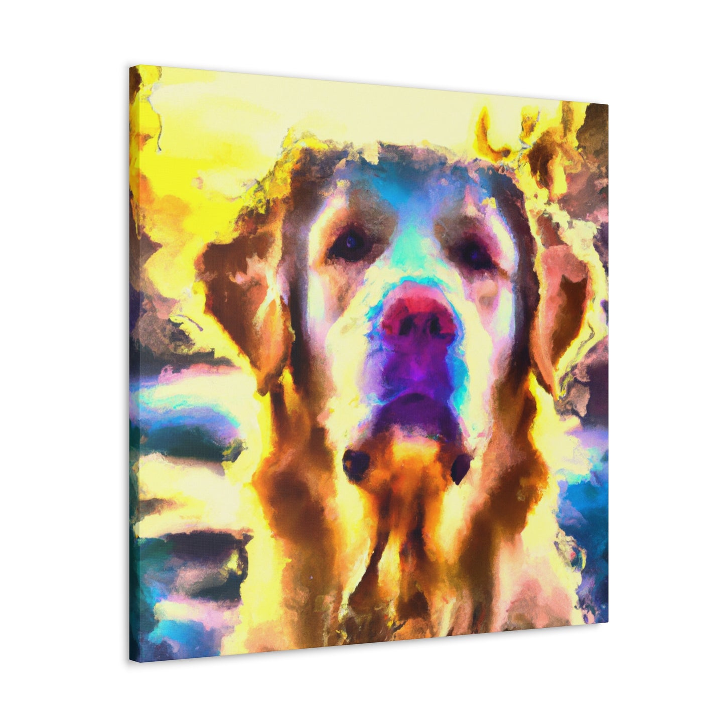 "Retriever's Golden Joy" - Canvas