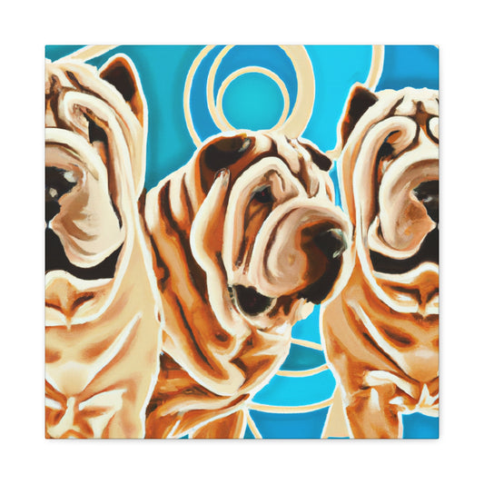 "Shar Pei Art Deco" - Canvas