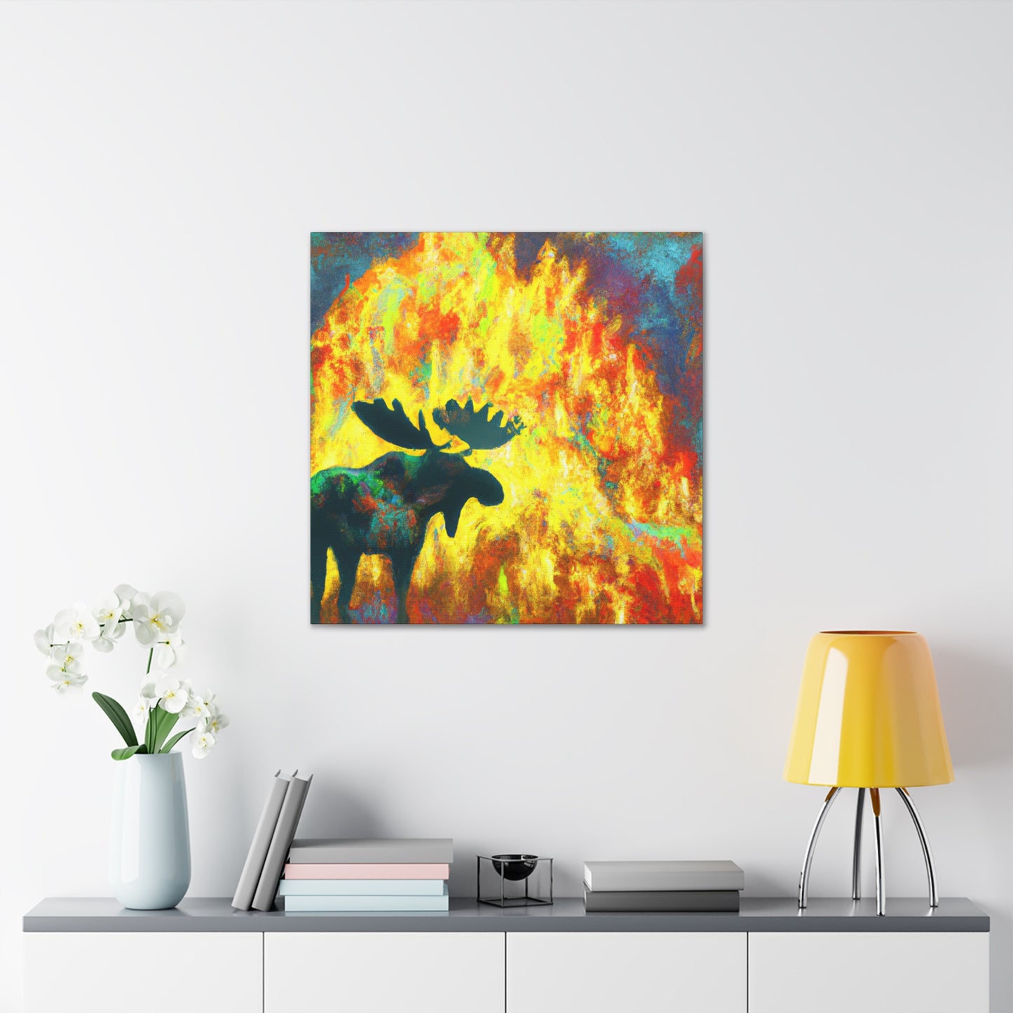 Moose in Starlight - Canvas