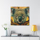 "Koala in Moonlight Glow" - Canvas