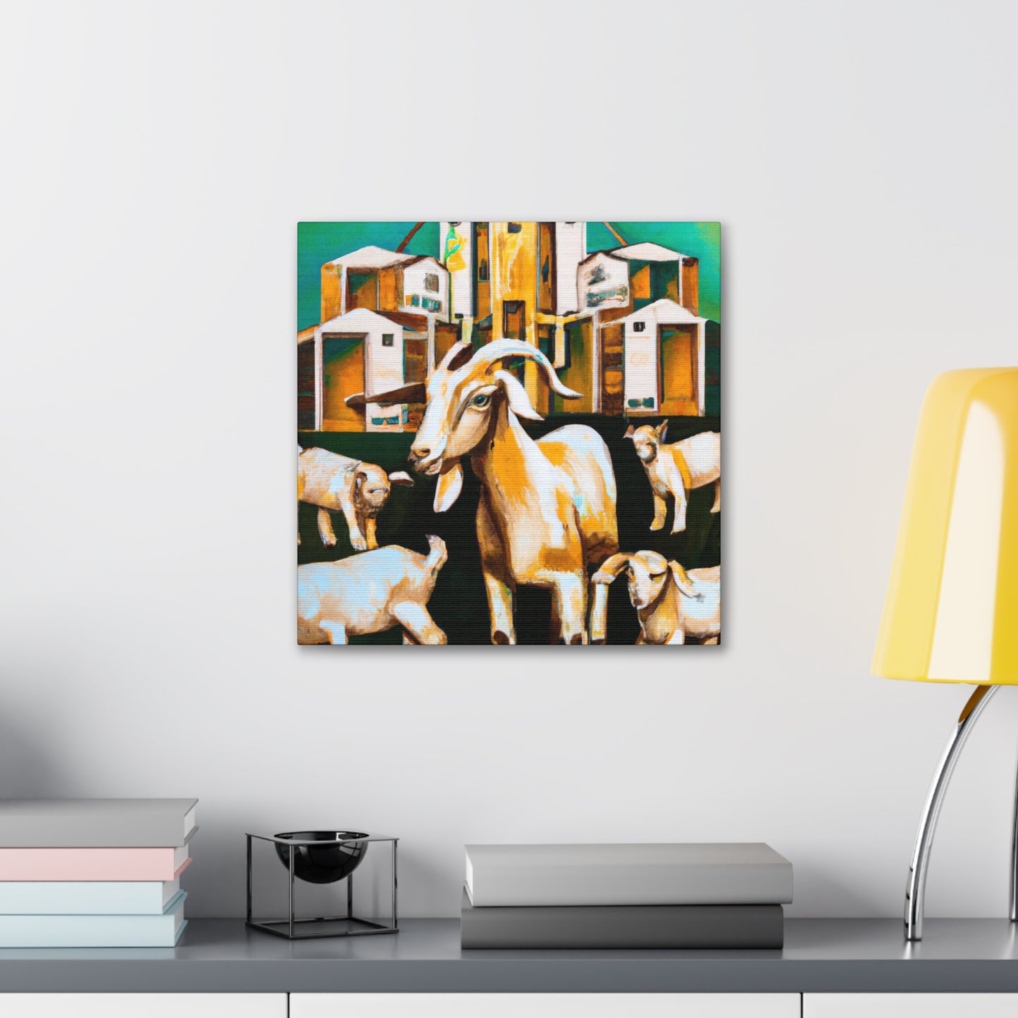 "Goat in Gilded Glory" - Canvas