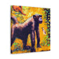 "Chimp Impressionism Scene" - Canvas