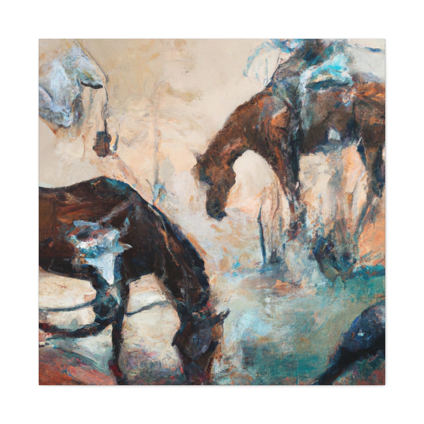 "Horses in Repose" - Canvas