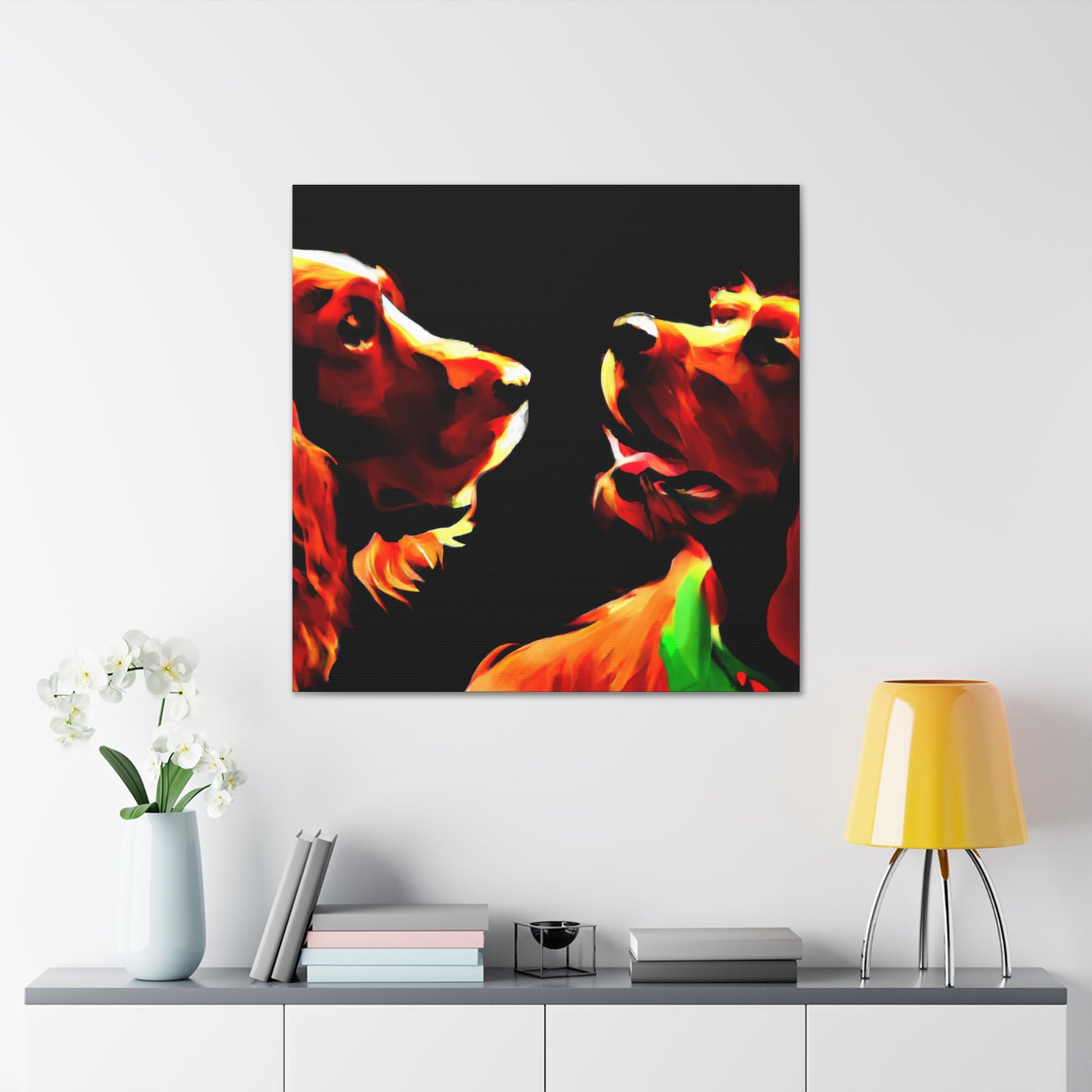 "Irish Setter in Autumn" - Canvas