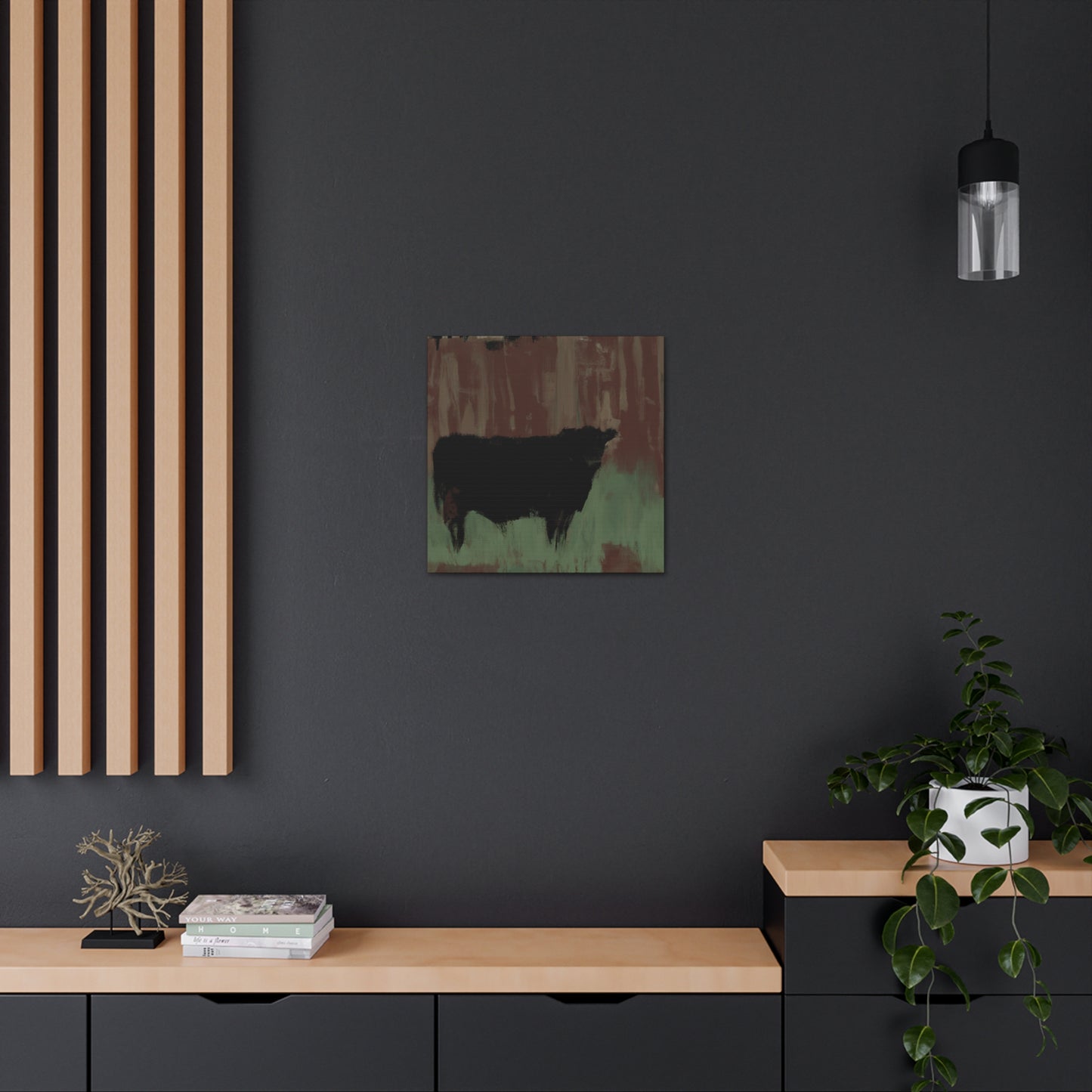 "Black Angus Reflection" - Canvas