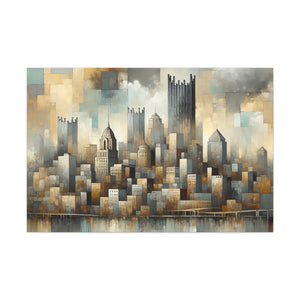 "Pittsburgh through Lavish Brocade" - Canvas