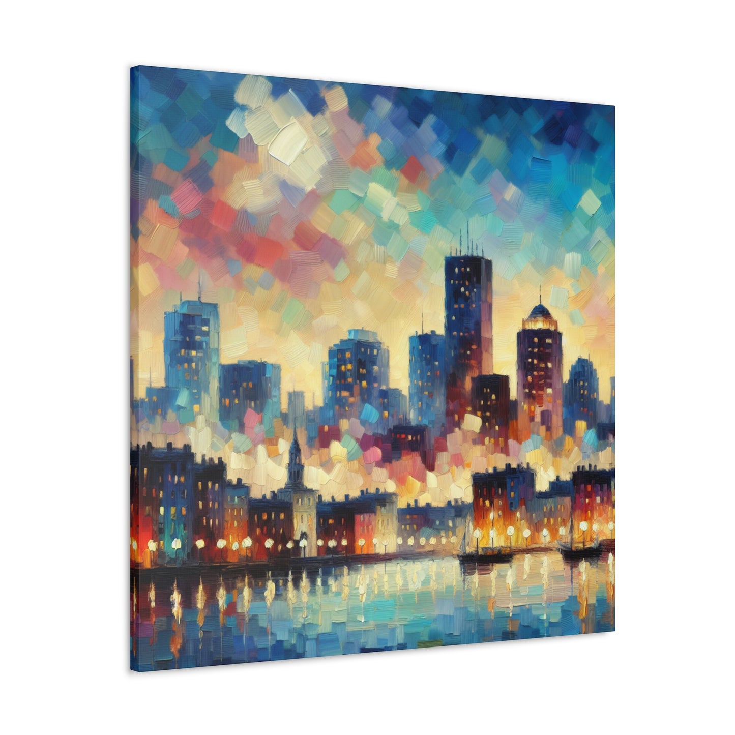 "Vibrant Boston Dreamscape" - Canvas