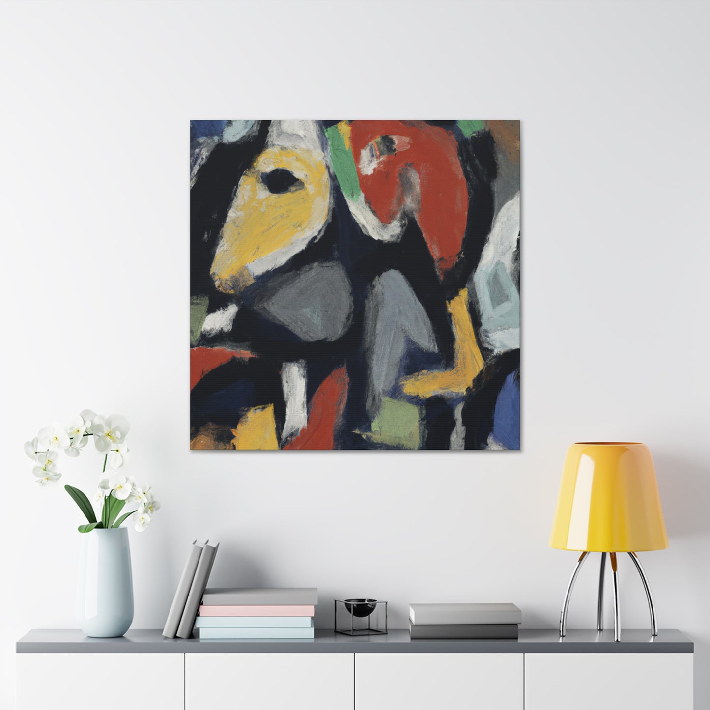 Hyena's Wild Embrace - Canvas