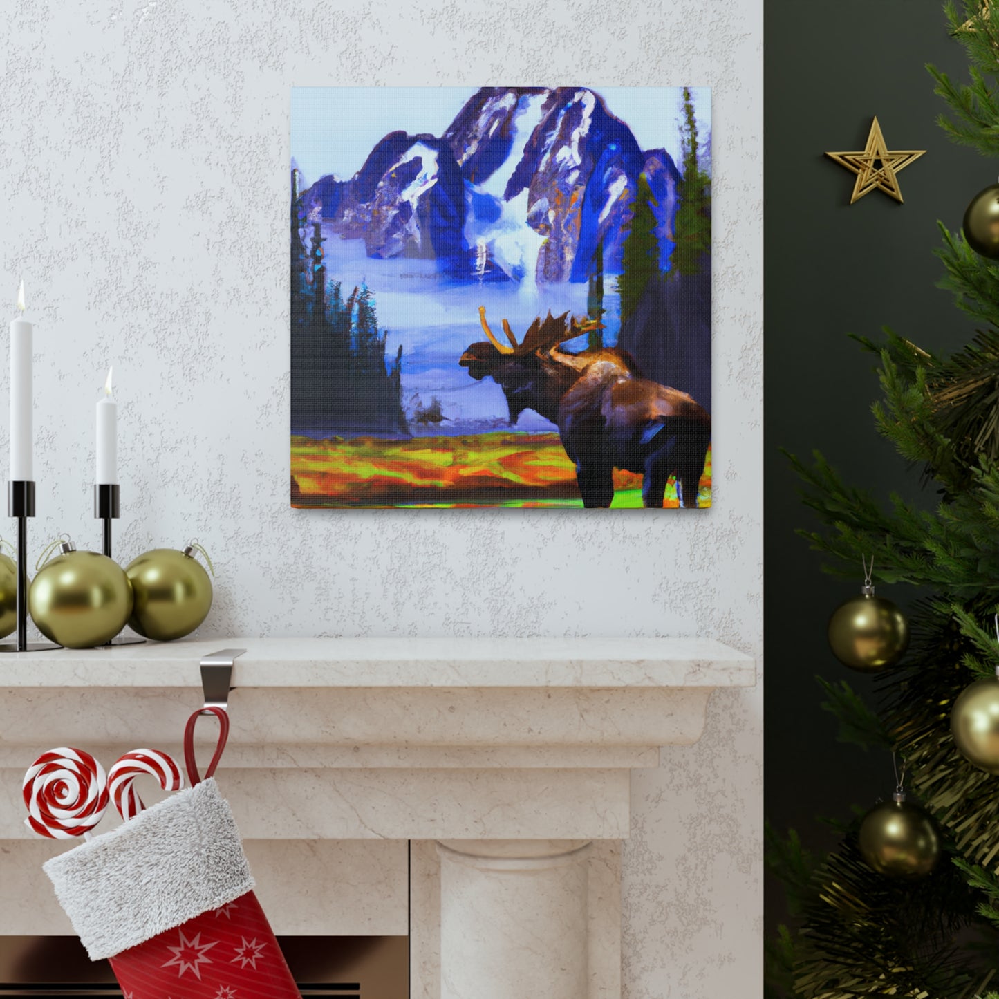 Moose at Sunrise - Canvas