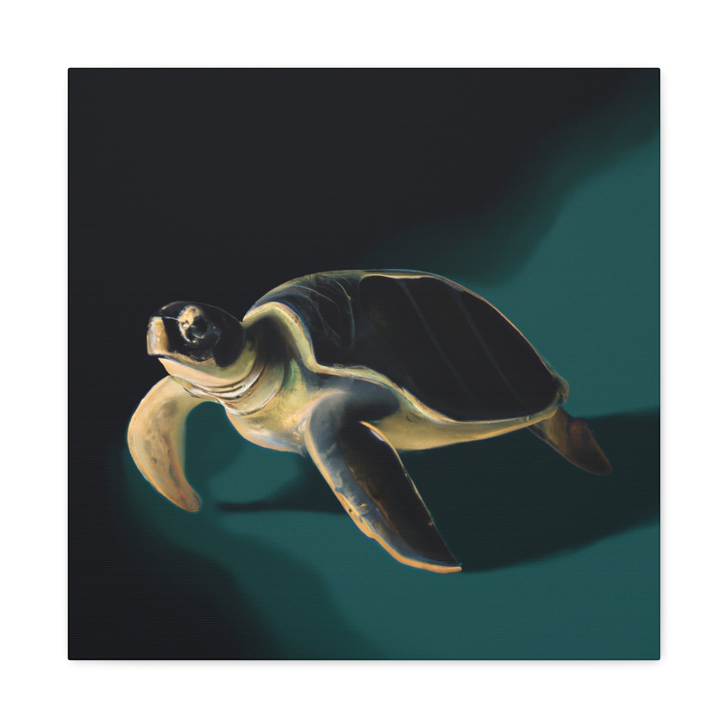 "Sea Turtle Reflection" - Canvas