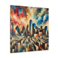 "Whirling Metropolis Vibrations" - Canvas