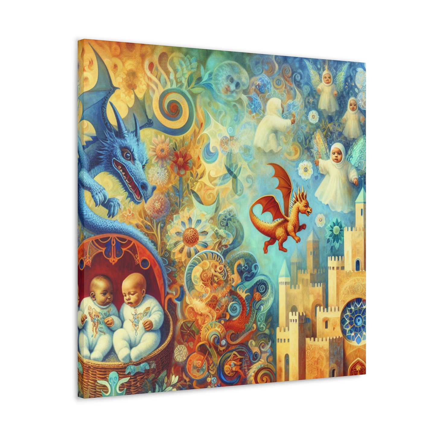 Whimsical Dragon Kingdom - Canvas