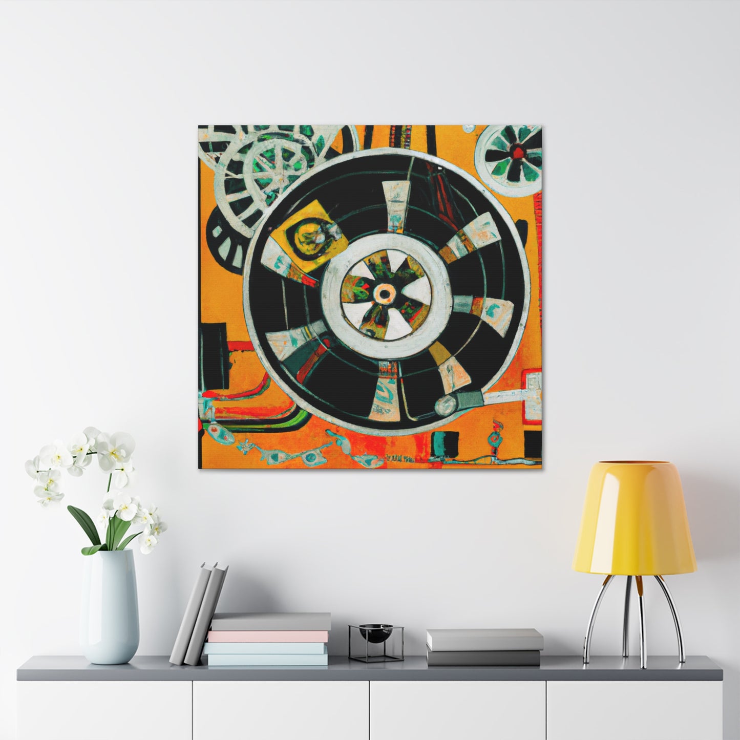 "Reel to Reel Deco" - Canvas