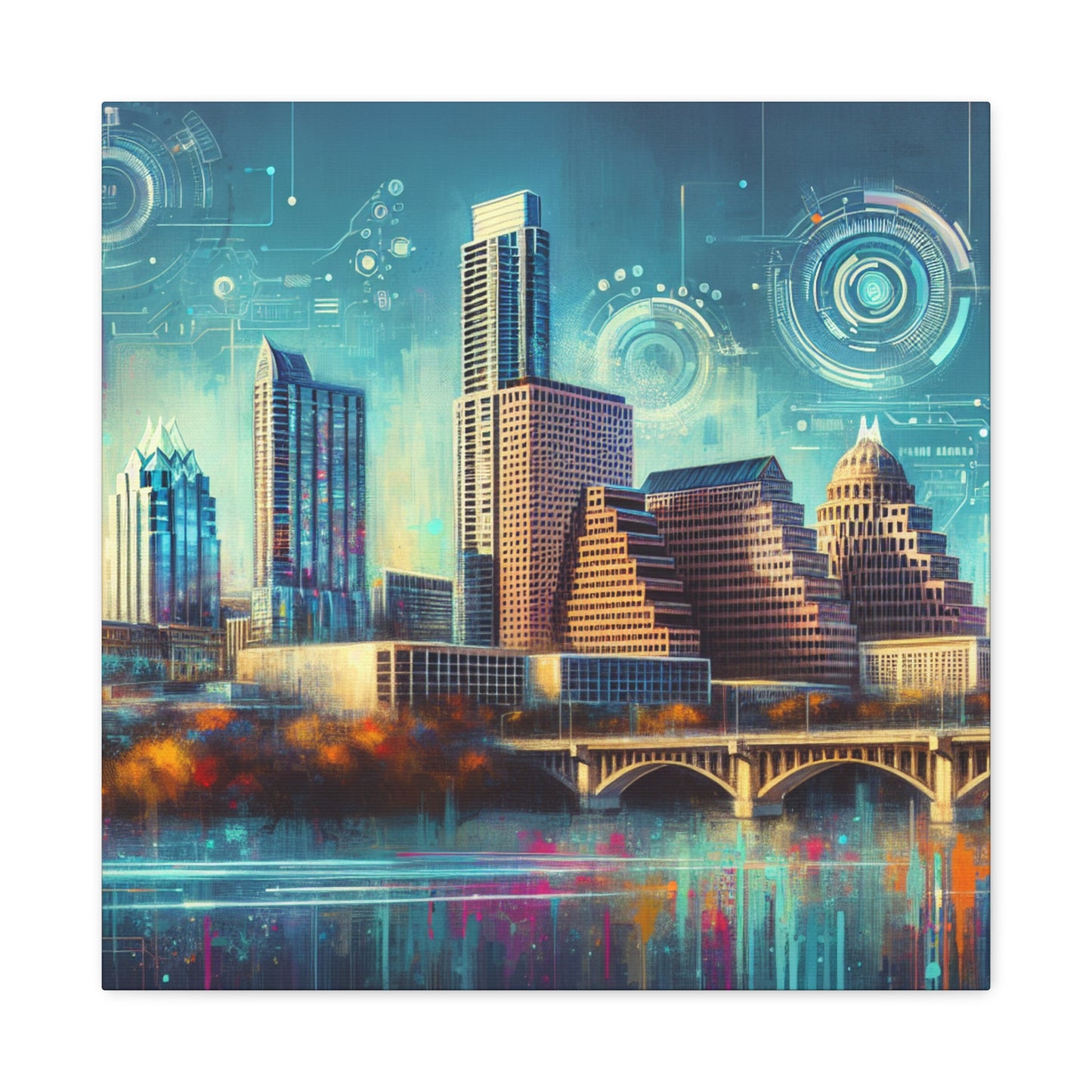 "Vibrant Austin Streets" - Canvas