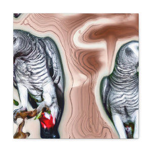 African Greys Abound - Canvas