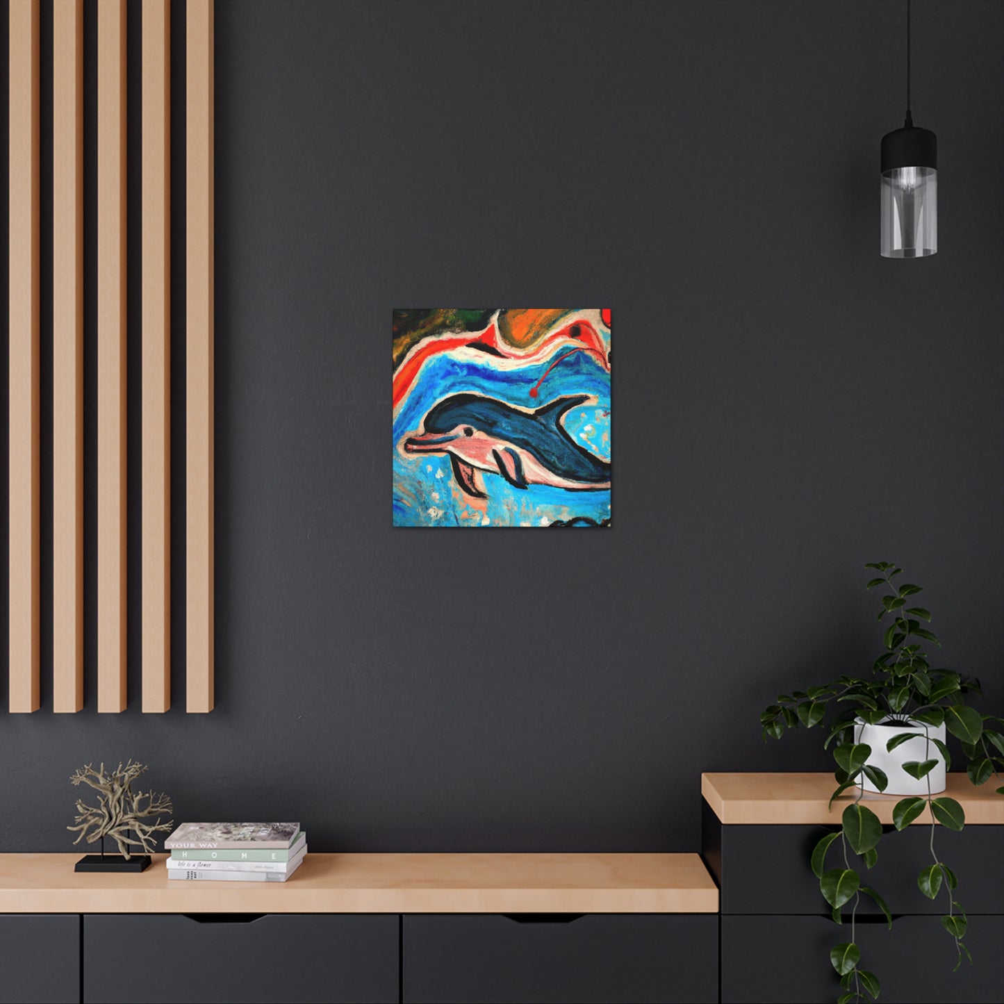 "Dolphins in the Sunset" - Canvas