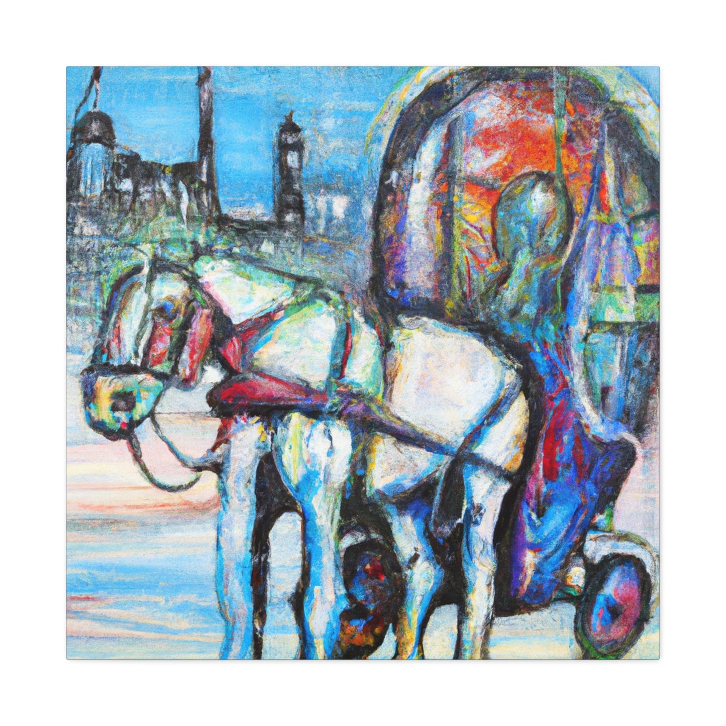 "Horse Drawn Carriage Dream" - Canvas