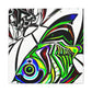 "Rainbow Fish in Deco" - Canvas