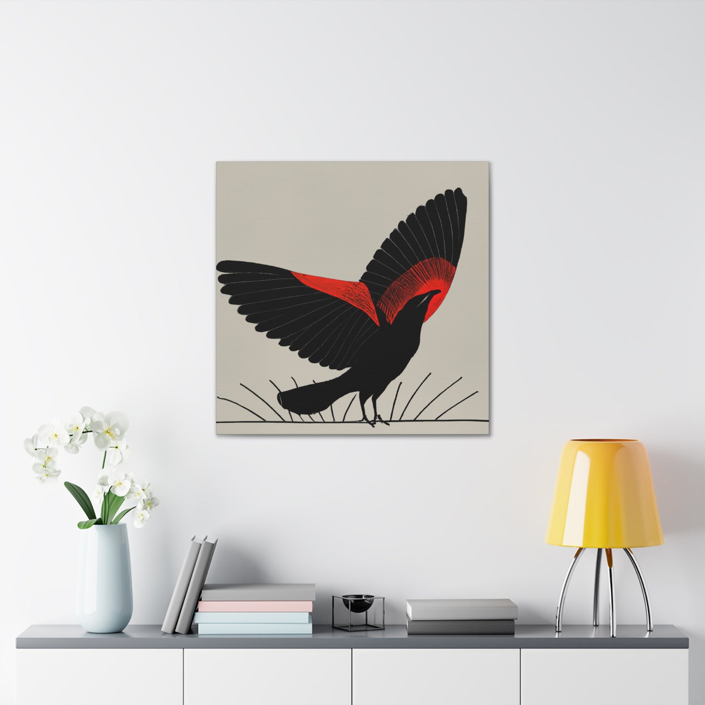 "Blackbird of Deco Dreams" - Canvas