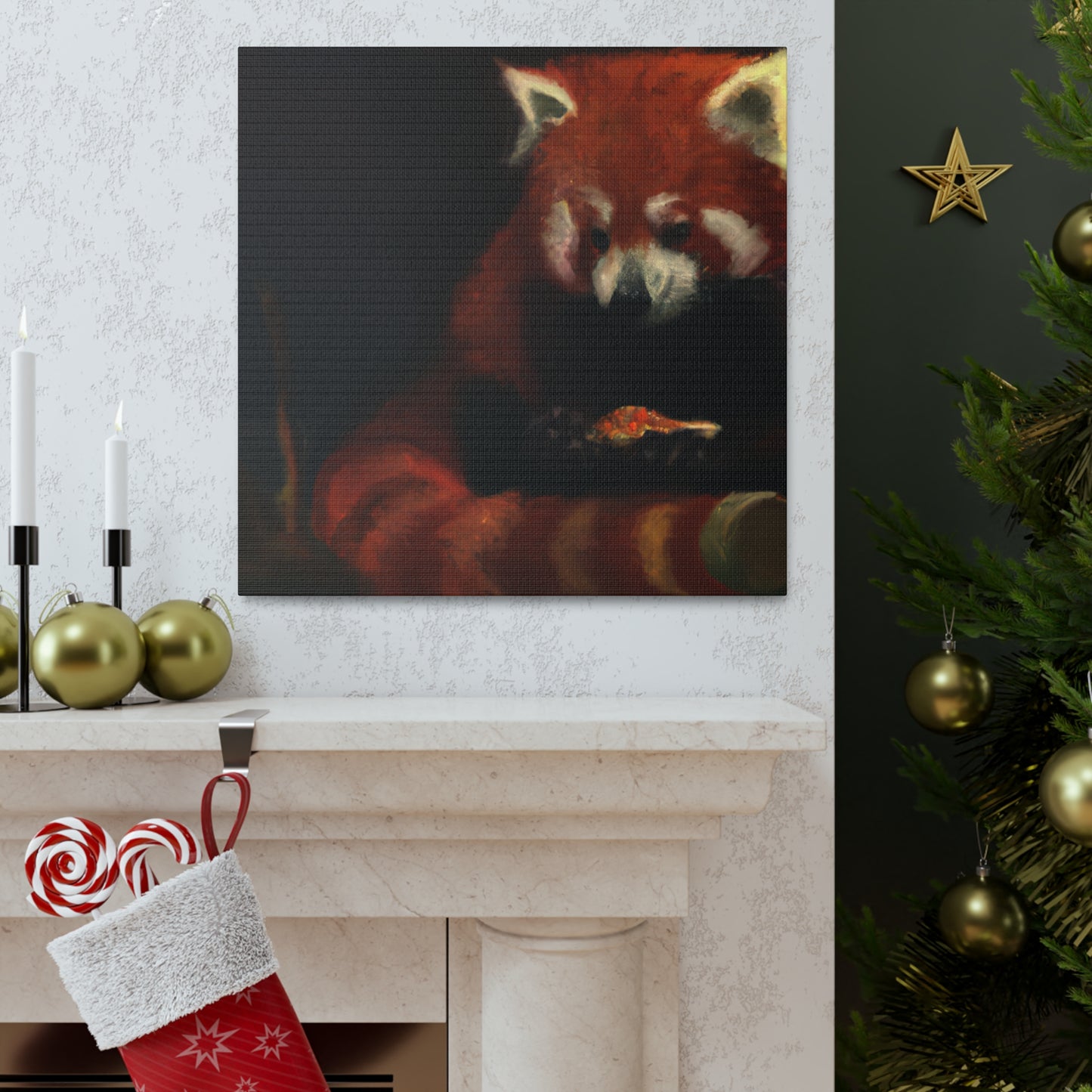 Red Panda Dreamscape - Canvas