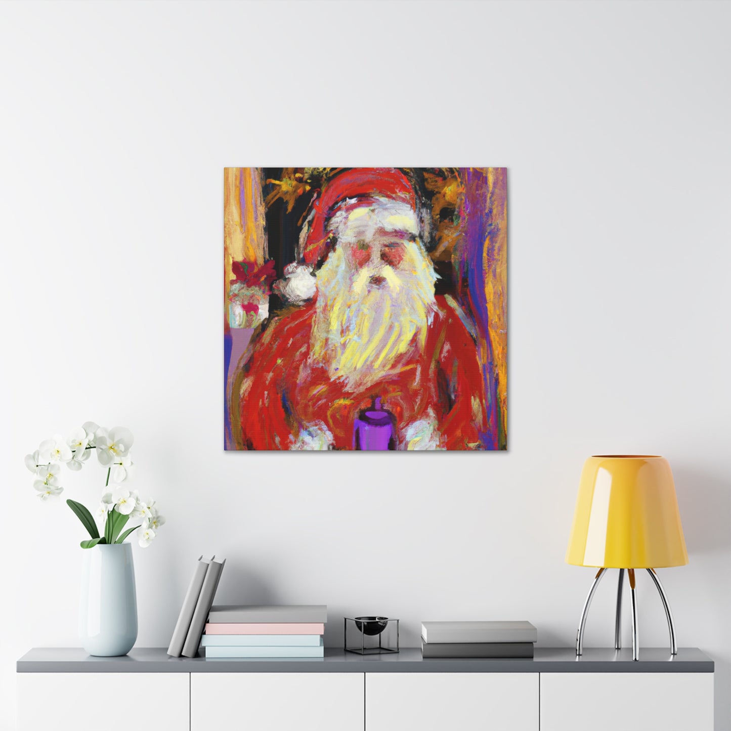 Santa Claus Abstraction - Canvas